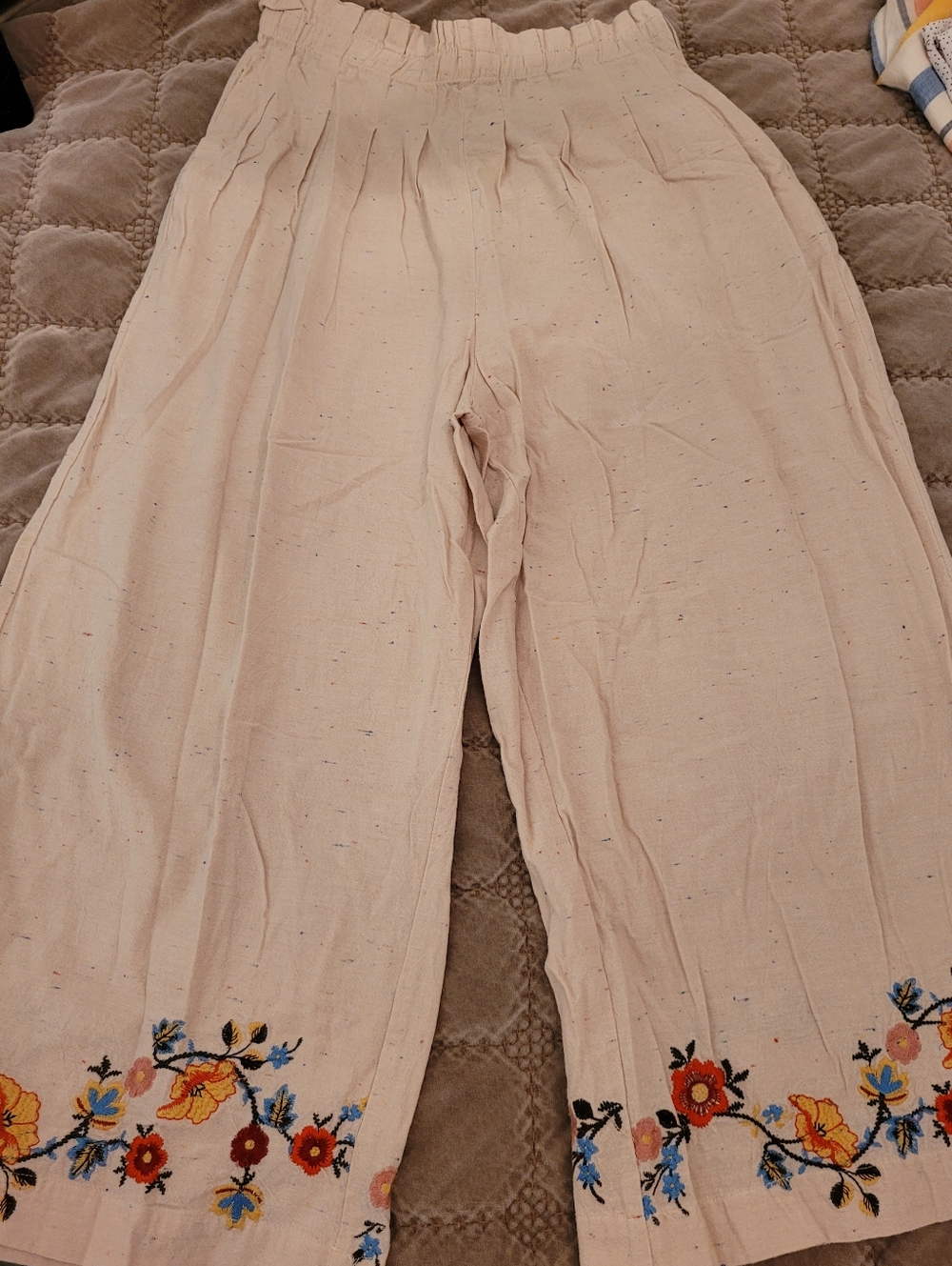 J.O.A. Embroidered Pants